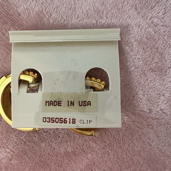 Givenchy Gold Earrings with Purple Accents - Picture 3 of 4